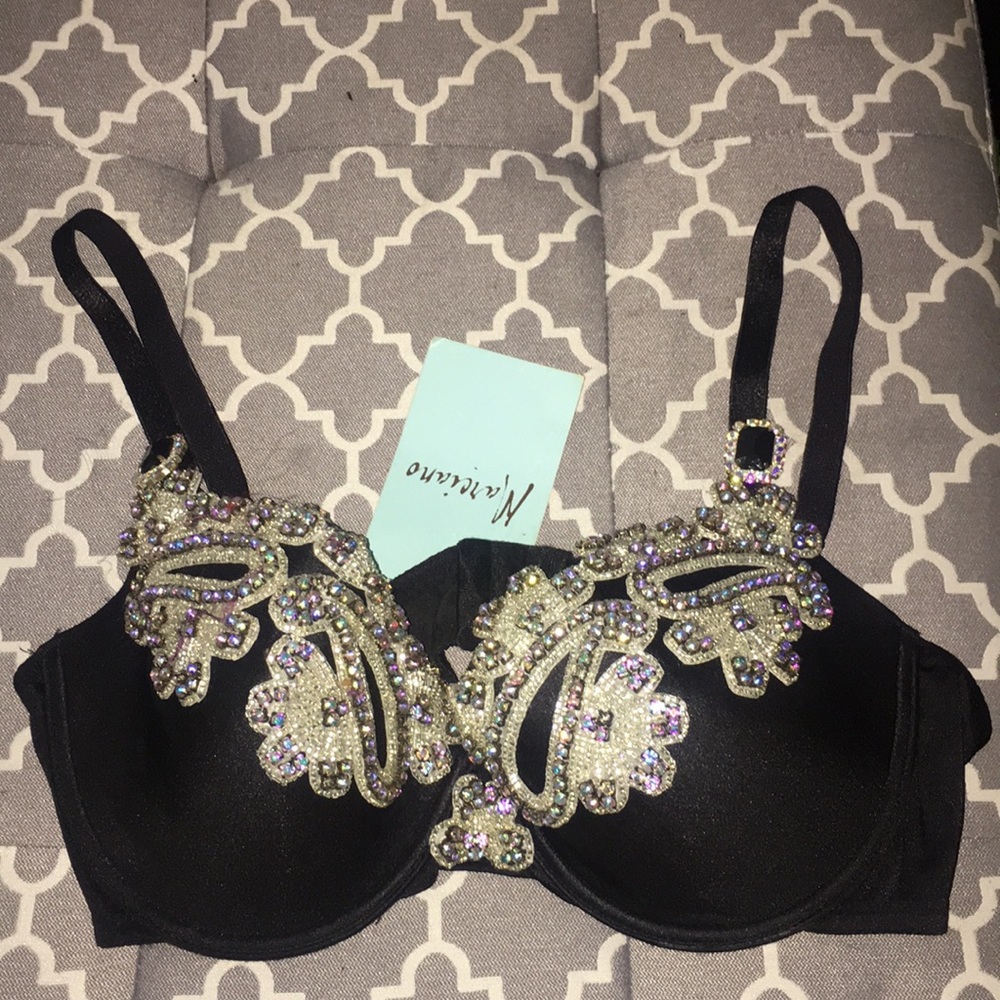 Marciano ~ Sexy Black Jeweled Bra